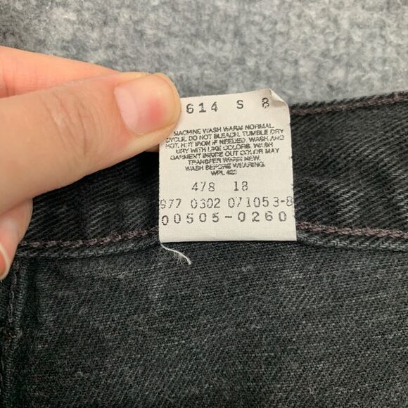 Vintage Levis 505 Jeans Mens 36 Black Denim Regular Straight Cotton Y2K 2002 - Picture 6 of 13